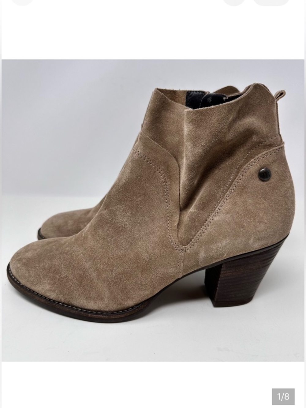 Paul Green Nora Water Resistant Suede Ankle Boots Tan US Size 10.5